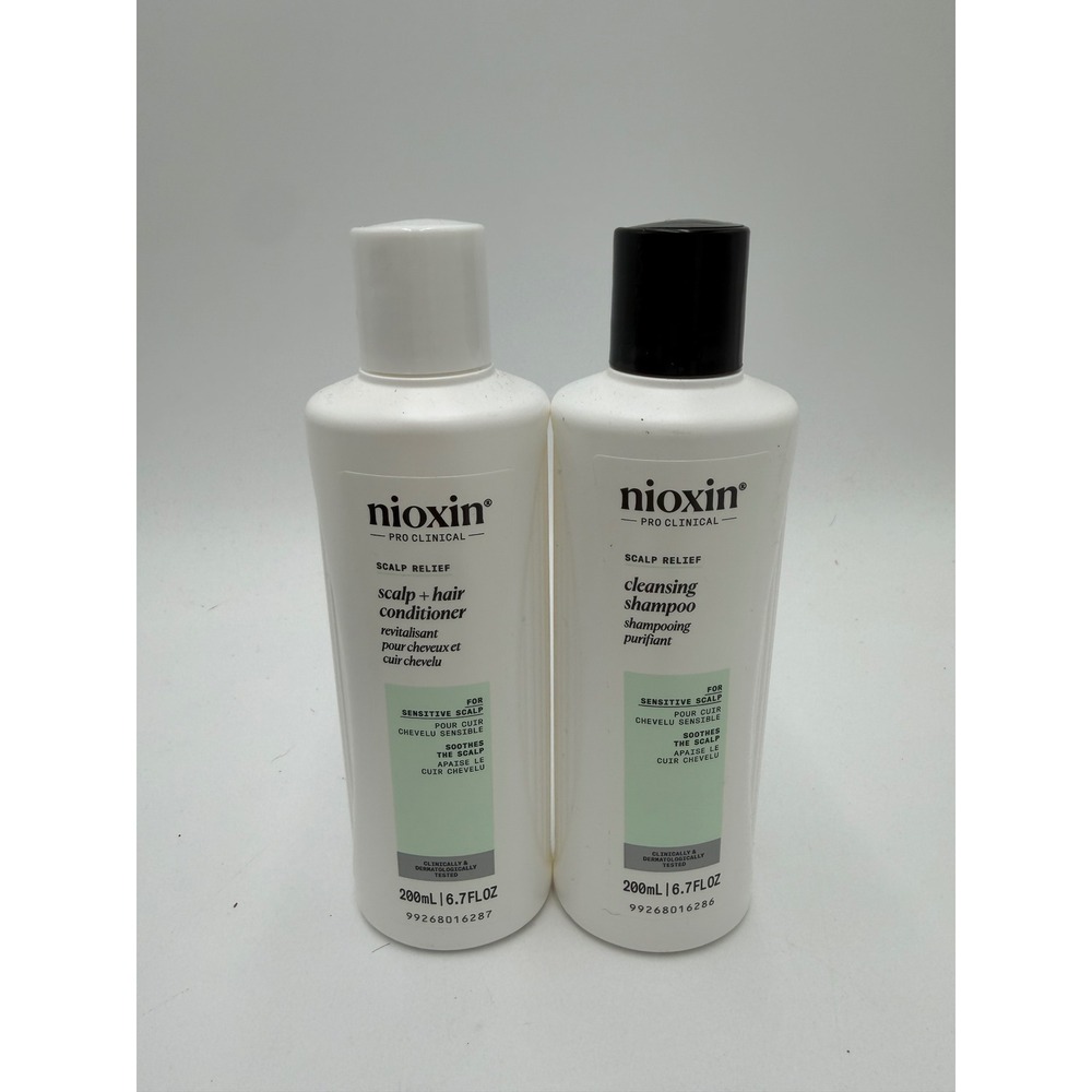 Nioxin Pro Clinical Scalp Relief Cleansing Shampoo and Conditioner Set 6.7oz NEW